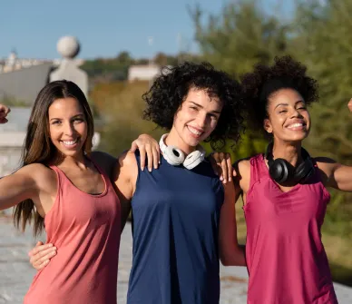 Healthy group of women